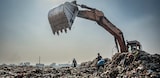 Ragpickers sift through waste at the Matuail municipal dump in the Bangladeshi capital Dhaka